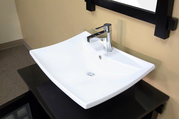 30" In Single Sink Vanity Wood Black - Luxe Bathroom Vanities