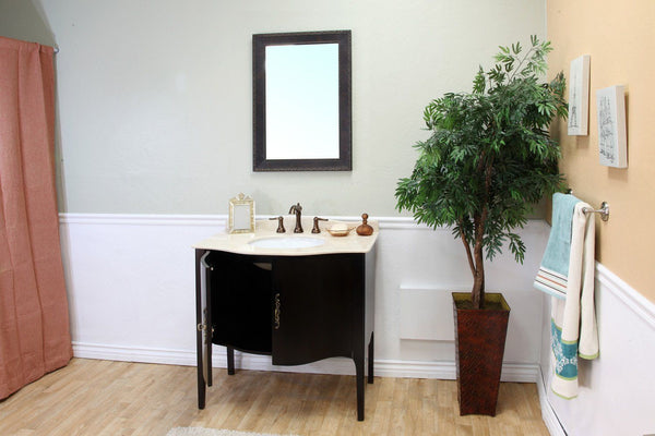 36.6" In Single Sink Vanity Wood Espresso - Luxe Bathroom Vanities