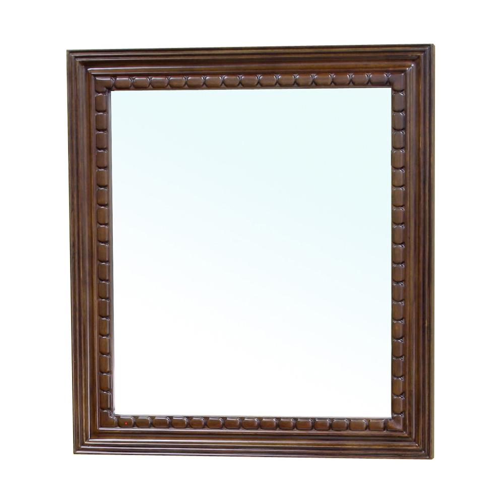 Bellaterra Home Solid wood frame mirror-walnut - Luxe Bathroom Vanities