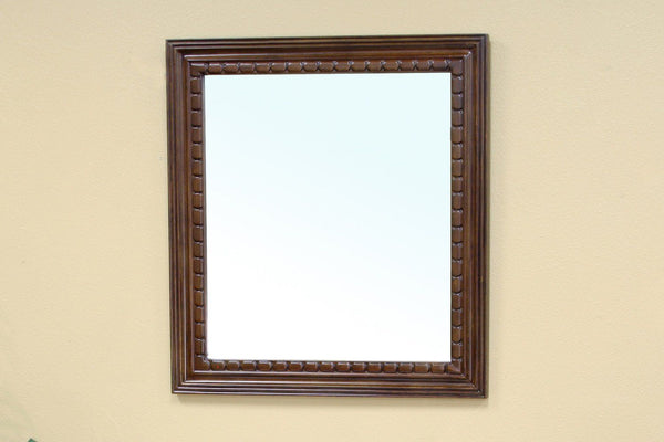 Bellaterra Home Solid wood frame mirror-walnut - Luxe Bathroom Vanities