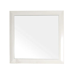Bellaterra Home Solid wood frame mirror-white - Luxe Bathroom Vanities