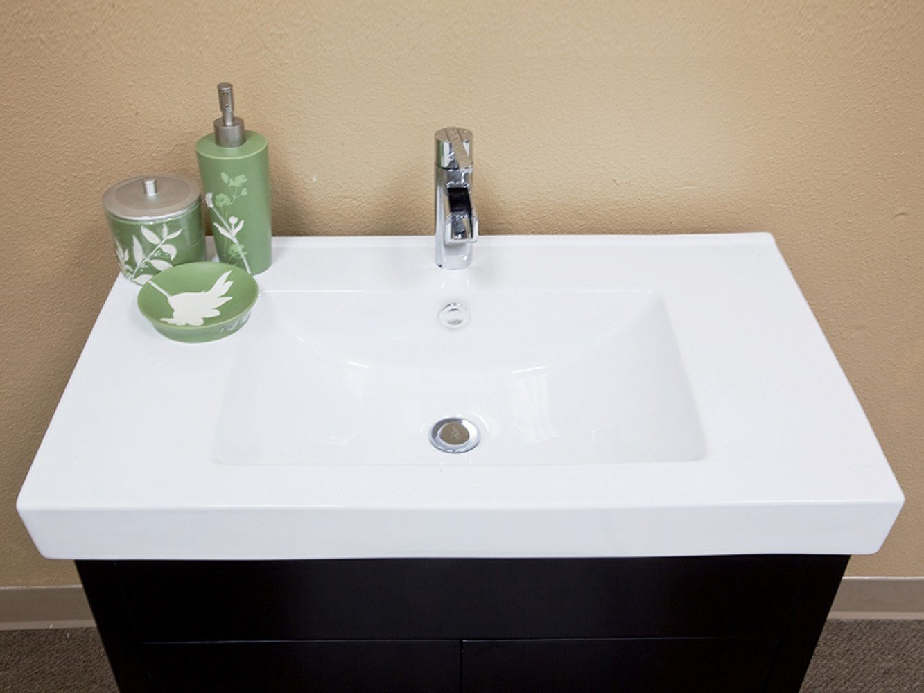 31.5" In Single Sink Vanity Wood Black - Luxe Bathroom Vanities
