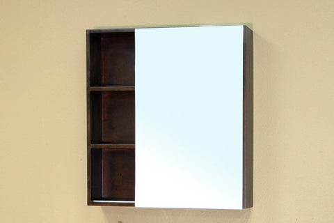 Bellaterra Home Solid wood mirror cabinet-walnut - Luxe Bathroom Vanities