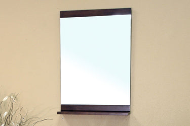 Bellaterra Home Solid wood frame mirror cabinet-walnut - Luxe Bathroom Vanities