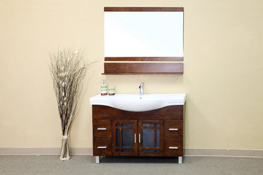 48" In Single Sink Vanity Wood Walnut - Luxe Bathroom Vanities