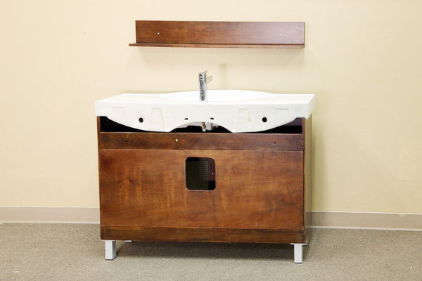 48" In Single Sink Vanity Wood Walnut - Luxe Bathroom Vanities