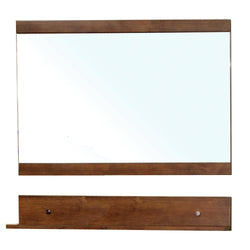 Bellaterra Home Solid wood frame mirror-walnut - Luxe Bathroom Vanities