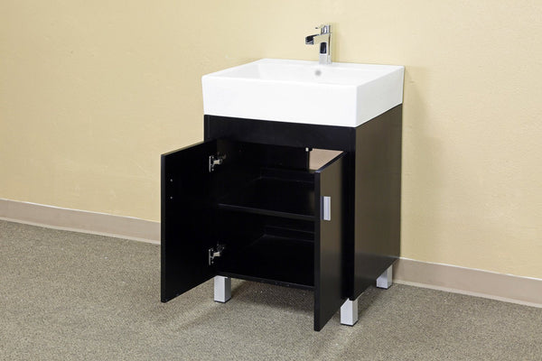 22.8" In Single Sink Vanity Wood Dark Espresso - Luxe Bathroom Vanities