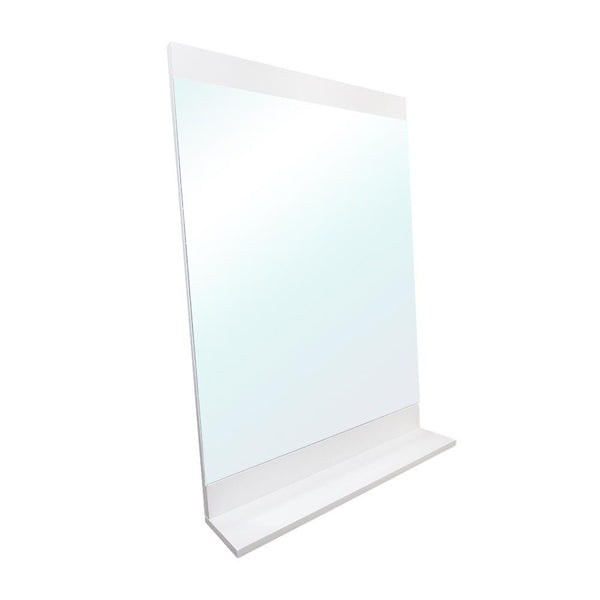 Bellaterra Home Solid Wood Frame Mirror with Shelf - Luxe Bathroom Vanities