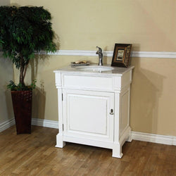 30" In Single Sink Vanity Wood White - Luxe Bathroom Vanities