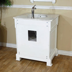 30" In Single Sink Vanity Wood White - Luxe Bathroom Vanities