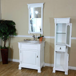 30" In Single Sink Vanity Wood White - Luxe Bathroom Vanities