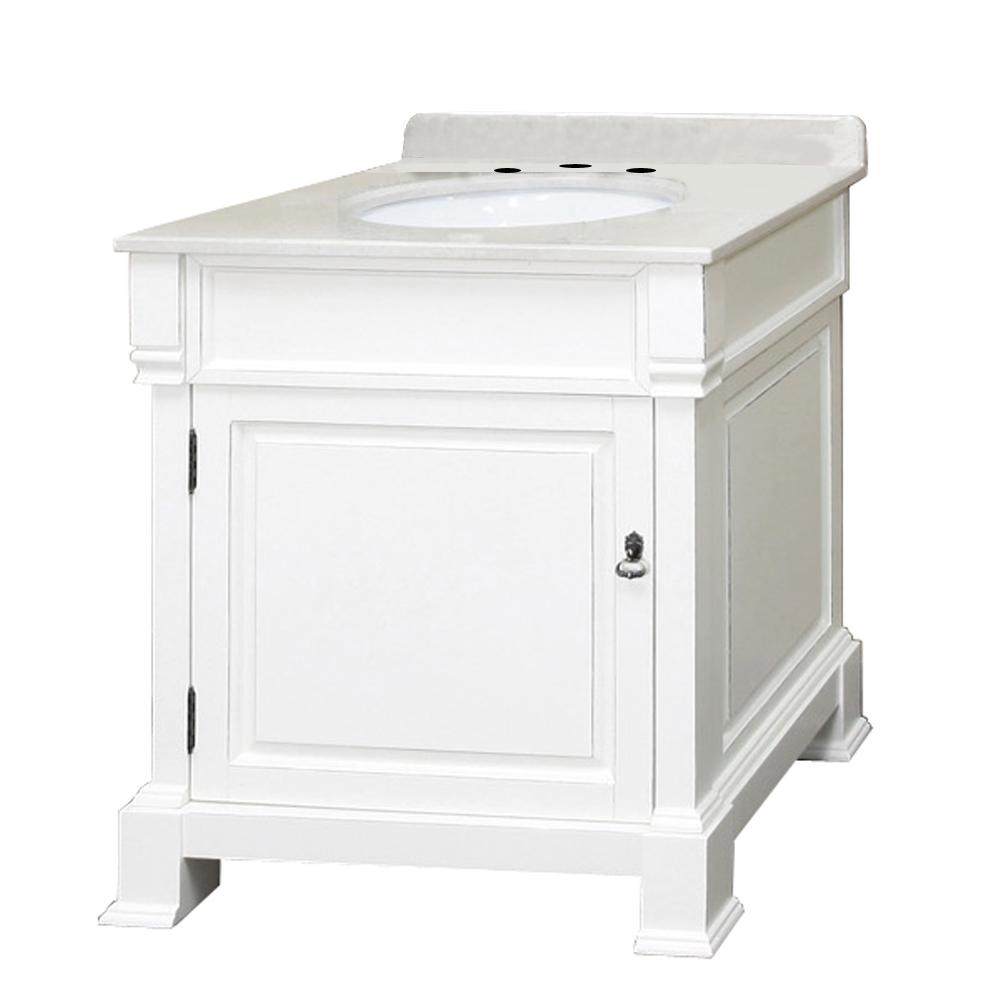 30" In Single Sink Vanity Wood White - Luxe Bathroom Vanities