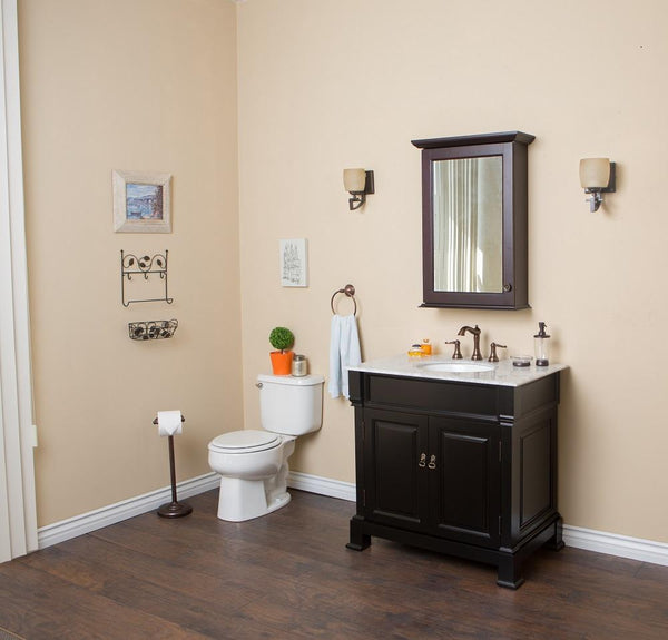 36" In Single Sink Vanity Wood Espresso - Luxe Bathroom Vanities