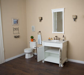 36" In Single Sink Vanity Wood White - Luxe Bathroom Vanities
