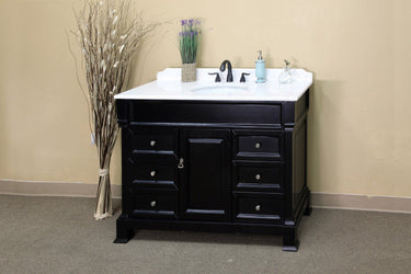50" In Single Sink Vanity Wood Espresso - Luxe Bathroom Vanities