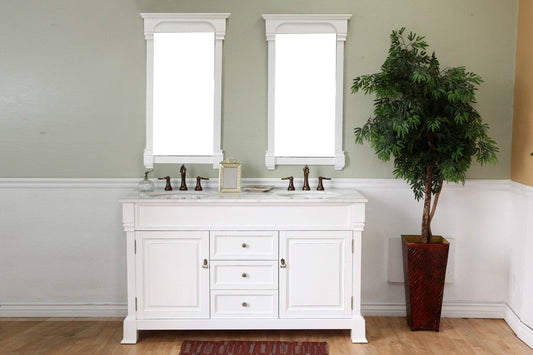 60" In Single Sink Vanity Wood White - Luxe Bathroom Vanities