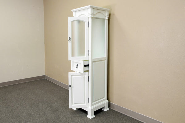Bellaterra Home Linen Cabinet-Wood-Cream White - Luxe Bathroom Vanities
