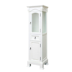 Bellaterra Home Linen Cabinet-Wood-Cream White - Luxe Bathroom Vanities