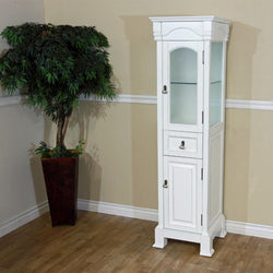 Bellaterra Home Linen Cabinet-Wood-White - Luxe Bathroom Vanities