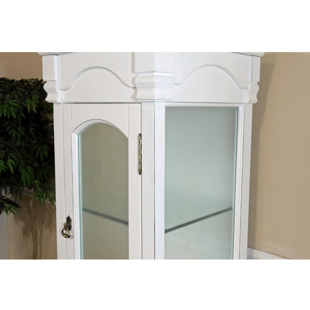 Bellaterra Home Linen Cabinet-Wood-White - Luxe Bathroom Vanities