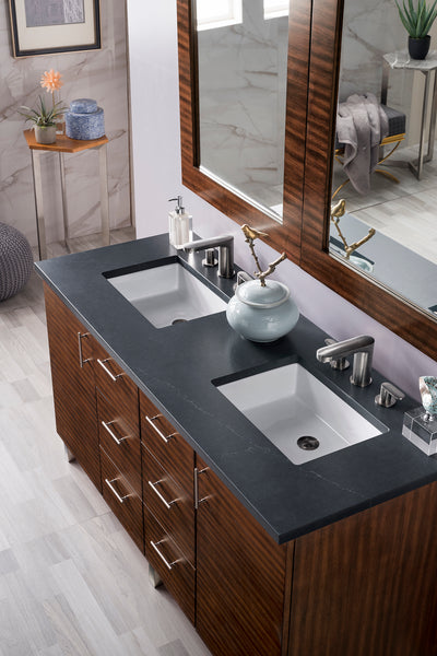 James Martin Metropolitan 60" Double Vanity with 3 CM Countertop - Luxe Bathroom Vanities