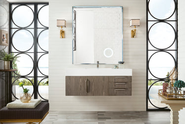 James Martin Mercer Island 48" Single Vanity with Glossy Composite Top - Luxe Bathroom Vanities