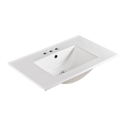 30 In. Single Sink Ceramic Top - Luxe Bathroom Vanities