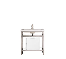 James Martin Vanities Boston Radiant Gold Stainless Steel Freestanding  Transitional Console Sink with Base (39.4-in x 15.4-in x 35.5-in) at