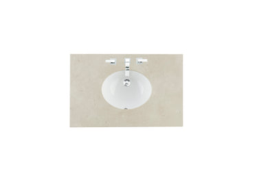 James Martin 36" Single Sink Top, 3 CM, Oval Sink - Luxe Bathroom Vanities Luxury Bathroom Fixtures Bathroom Furniture