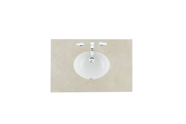 James Martin 36" Single Sink Top, 3 CM, Oval Sink - Luxe Bathroom Vanities Luxury Bathroom Fixtures Bathroom Furniture