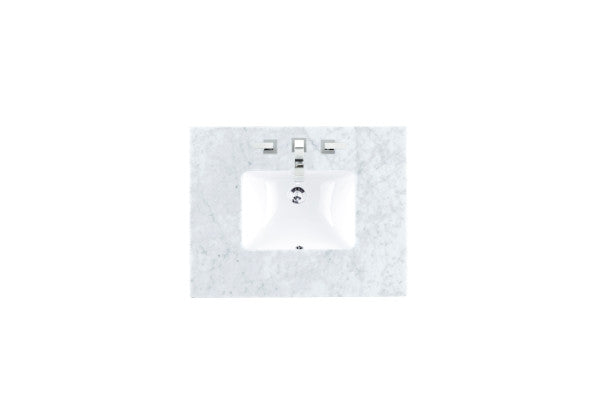 James Martin 30" Single 3 CM Top, Carrara White w/ Sink - Luxe Bathroom Vanities Luxury Bathroom Fixtures Bathroom Furniture