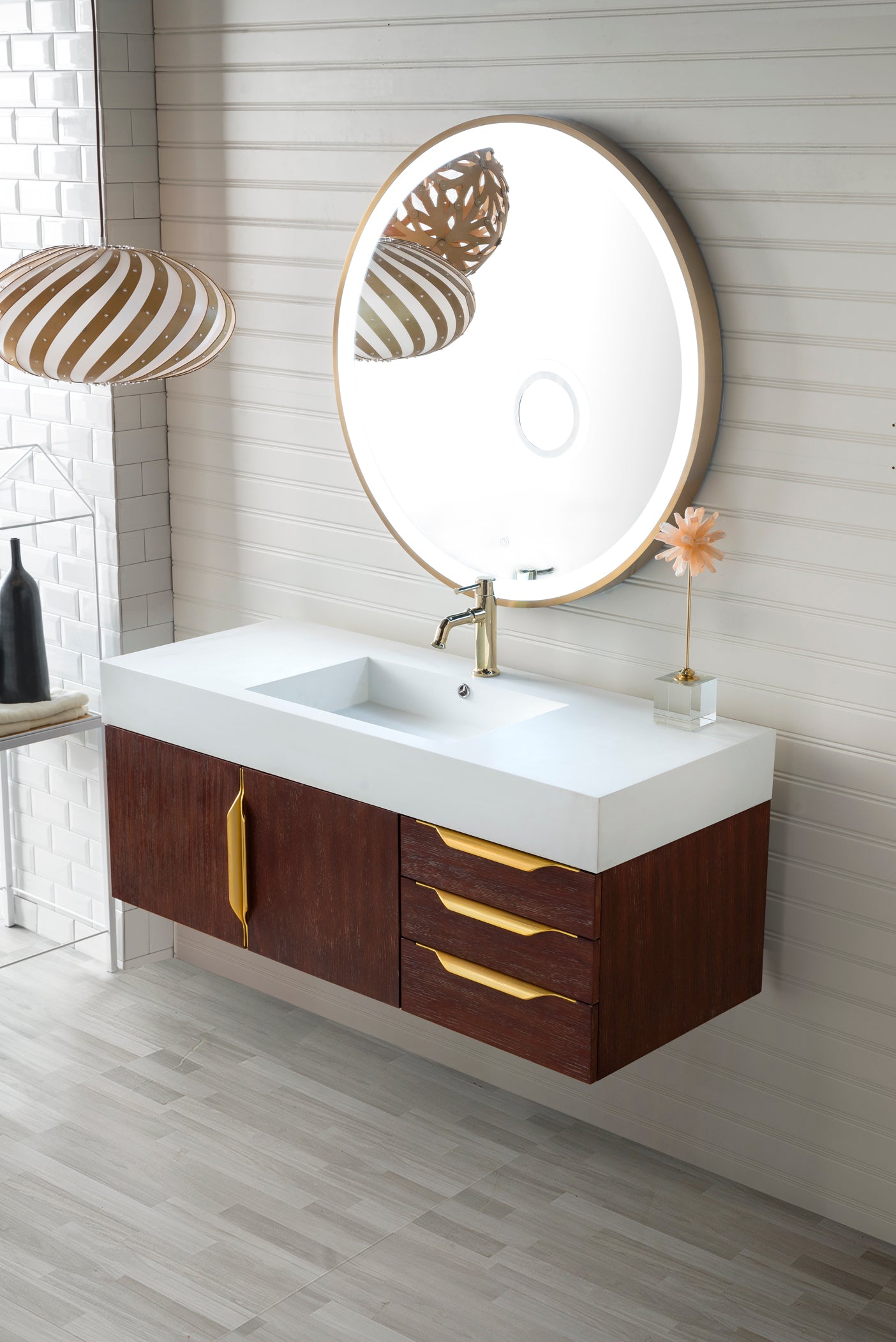 James Martin Mercer Island 48" Single Vanity with Glossy Composite Top - Luxe Bathroom Vanities