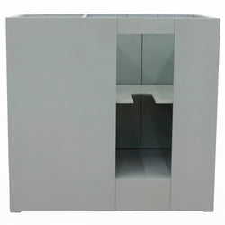 Bellaterra Home 36" Single vanity in Brown Ash finish - cabinet only - Left doors - Luxe Bathroom Vanities