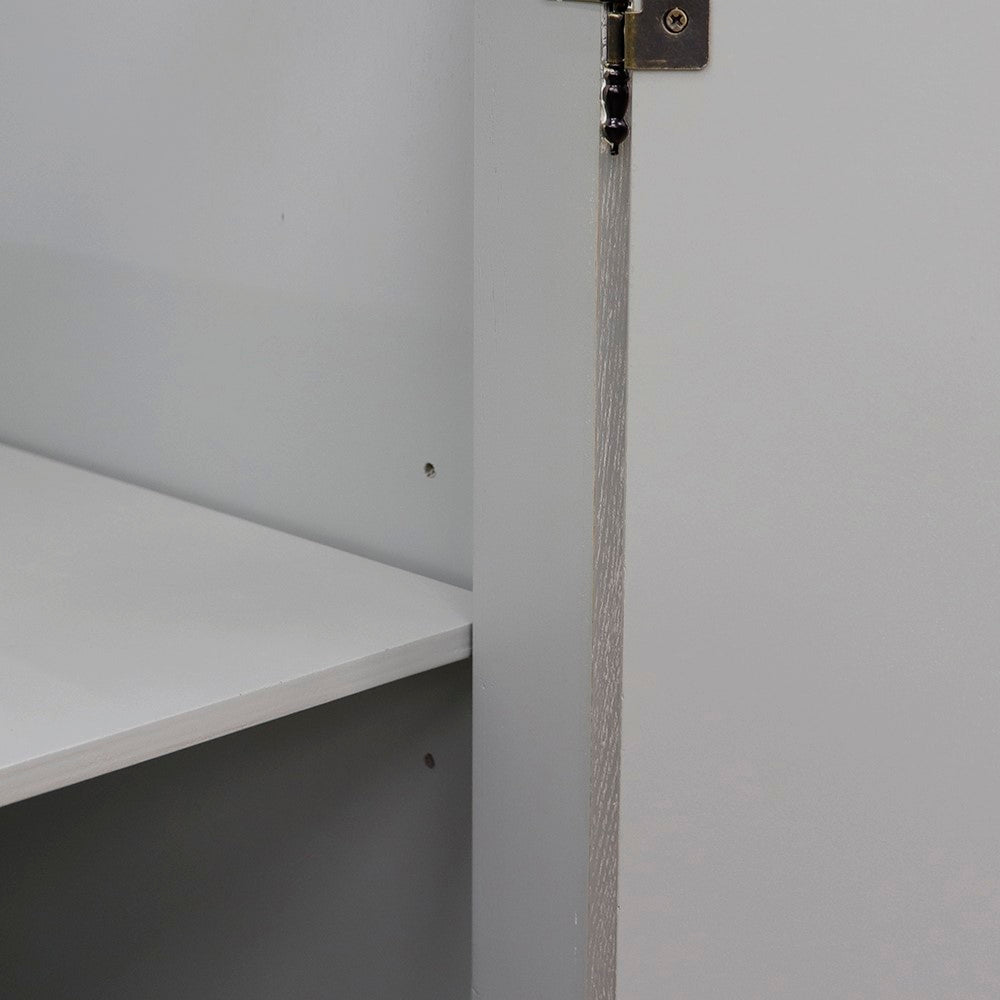 Bellaterra Home 36" Single vanity in Brown Ash finish - cabinet only - Right doors - Luxe Bathroom Vanities