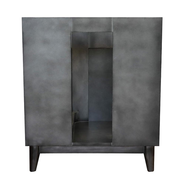 31" Single Vanity In Silvery Brown Finish Top With Gray Granite And Rectangle Sink - Luxe Bathroom Vanities