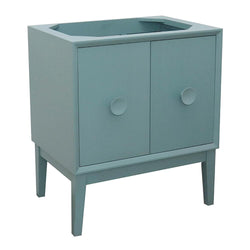 30" Single Vanity In Aqua Blue Finish Cabinet Only - Luxe Bathroom Vanities