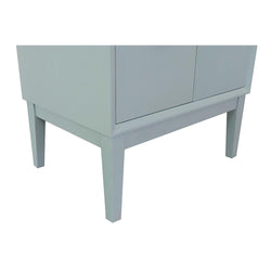 31" Single Vanity In Aqua Blue Finish Top With Black Galaxy And Oval Sink - Luxe Bathroom Vanities