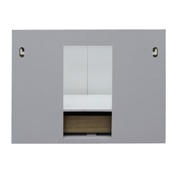 31" Single Wall Mount Vanity In White Finish Top With Gray Granite And Rectangle Sink - Luxe Bathroom Vanities