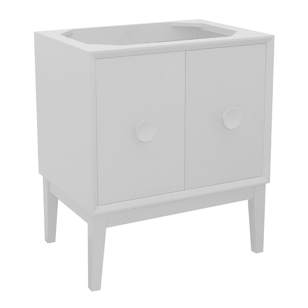 30" Single Wall Mount Vanity In White Finish Cabinet Only - Luxe Bathroom Vanities