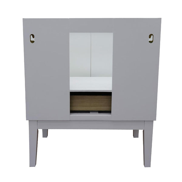 31" Single Vanity In White Finish Top With White Quartz And Rectangle Sink - Luxe Bathroom Vanities