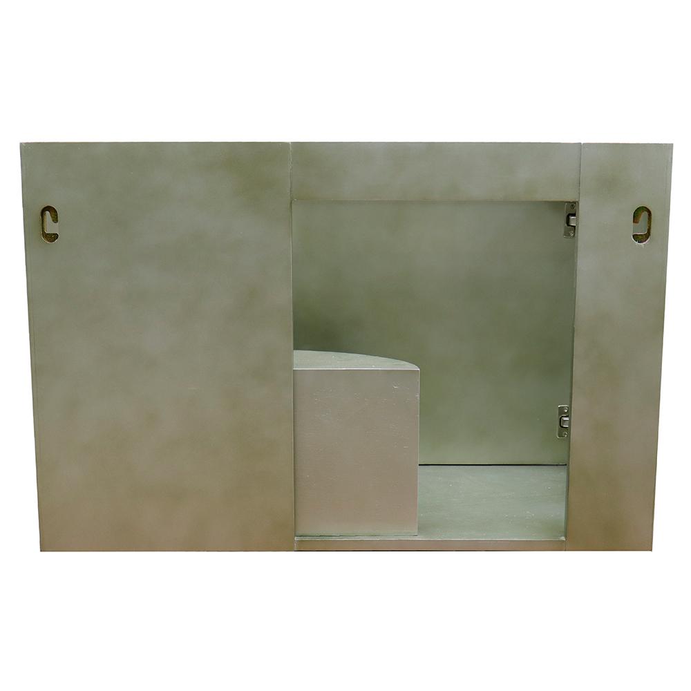 36" Single Wall Mount Vanity In Linen Brown Finish Cabinet Only - Luxe Bathroom Vanities
