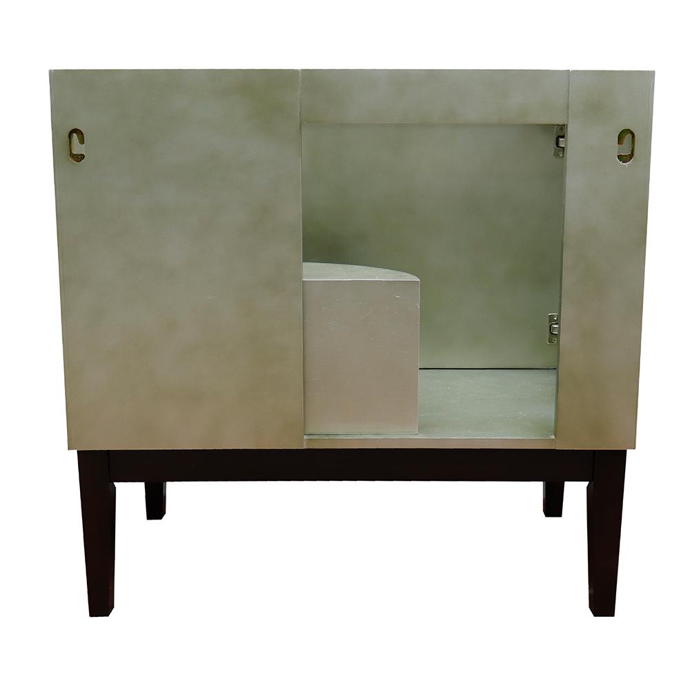 36" Single Vanity In Linen Brown Finish Cabinet Only - Luxe Bathroom Vanities
