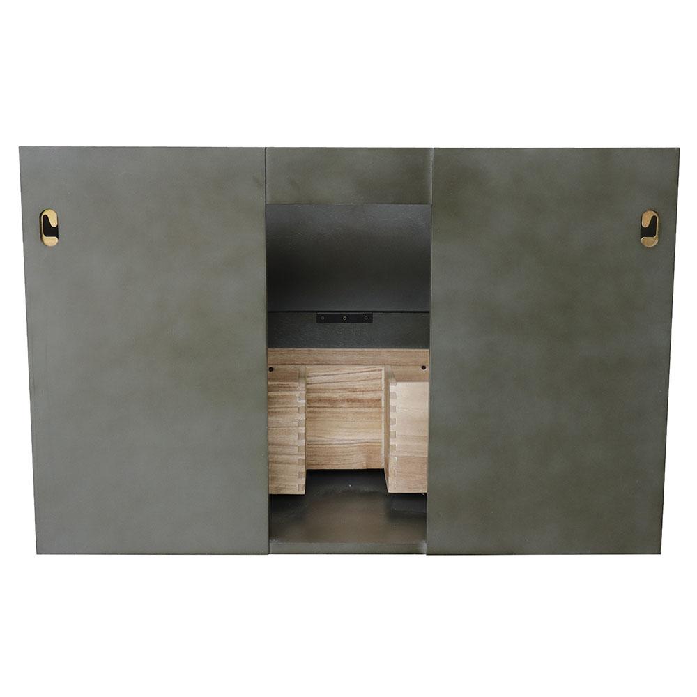 36" Single Wall Mount Vanity In Linen Gray Finish Cabinet Only - Luxe Bathroom Vanities