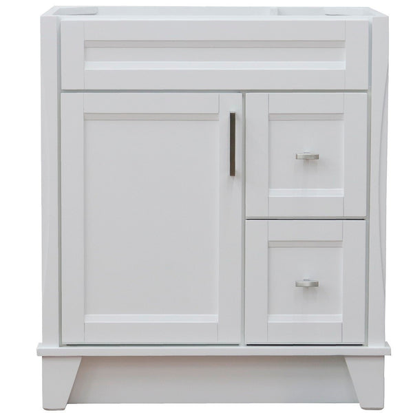 Bellaterra Home 30" Single sink vanity in White finish- cabinet only - Luxe Bathroom Vanities