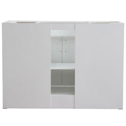 Bellaterra Home 48" Single sink vanity in White finish- cabinet only - Luxe Bathroom Vanities