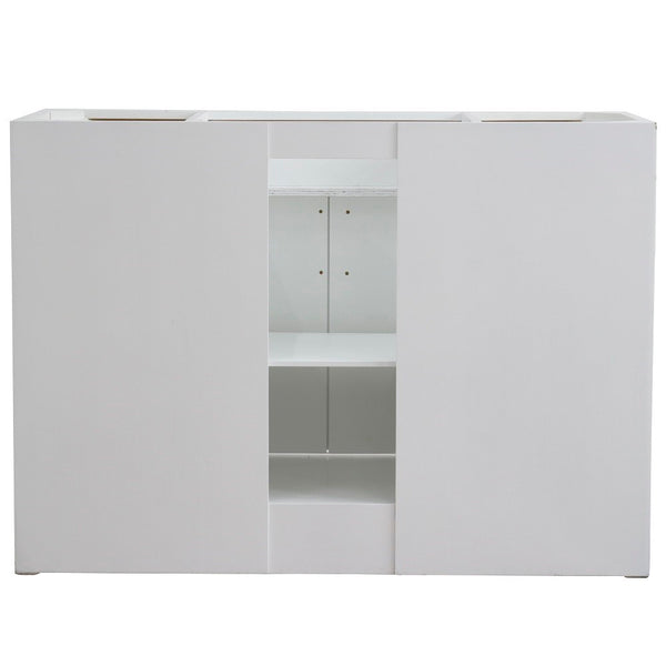 Bellaterra Home 48" Single sink vanity in White finish- cabinet only - Luxe Bathroom Vanities