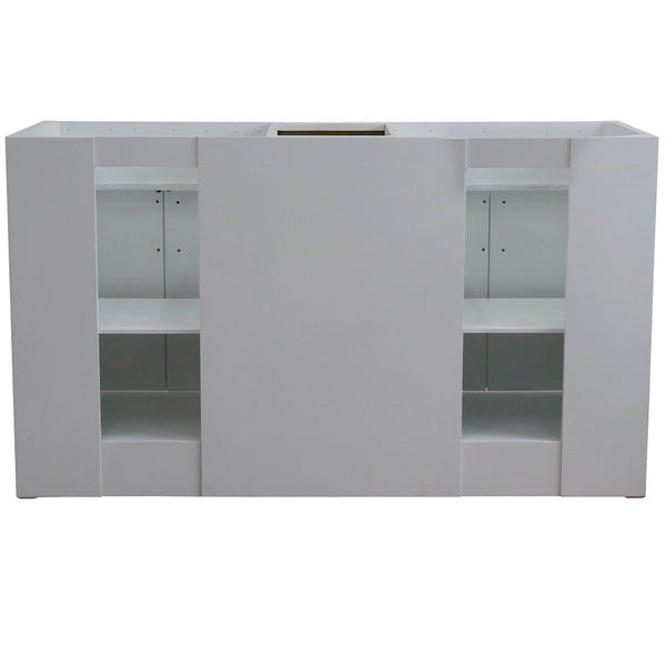 Bellaterra Home 60" Double vanity in White finish- cabinet only - Luxe Bathroom Vanities