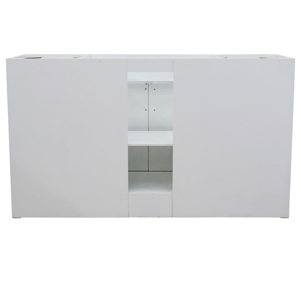 Bellaterra Home 60" Single sink vanity in White finish- cabinet only - Luxe Bathroom Vanities