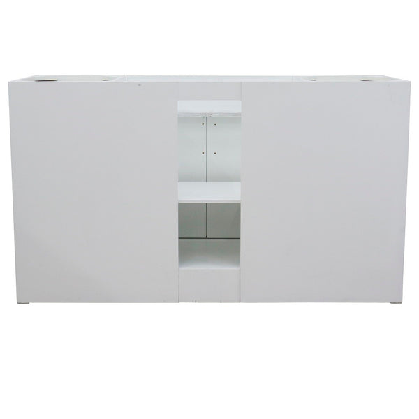 Bellaterra Home 60" Single sink vanity in White finish- cabinet only - Luxe Bathroom Vanities
